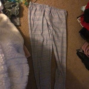 ‘So’ favorite leggings girls 16 plus black white and pink plaid